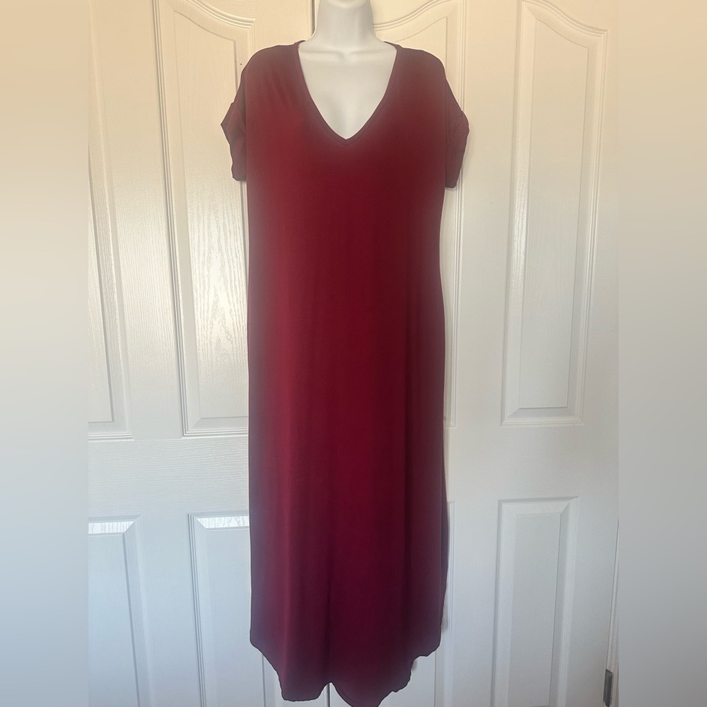 Entro Maroon Maxi Dress